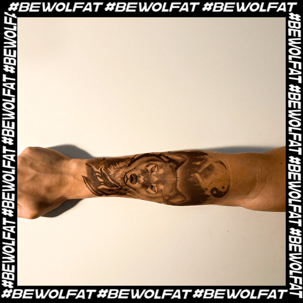 Tatuaje Temporal Wolfy Bigban