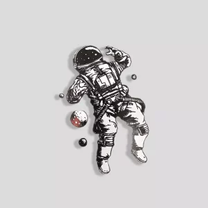 Conversional Astronaut Tatuaje temporal