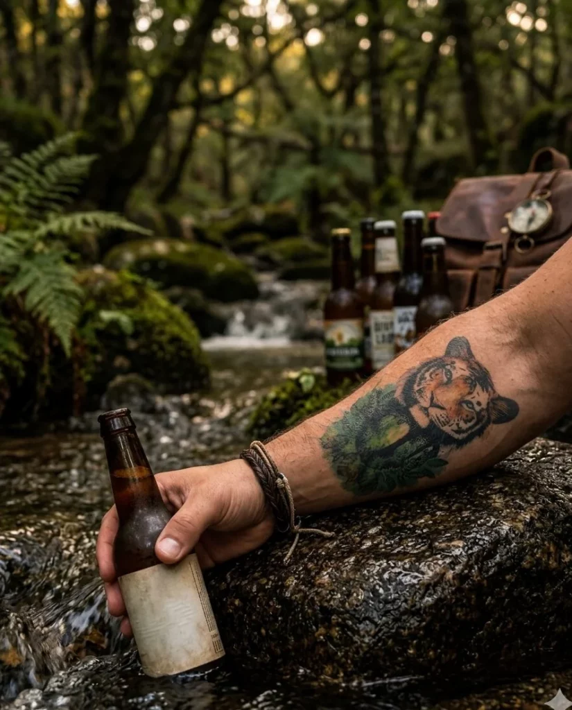 tatuaje-temporal-tigre-antebrazo-bosque-aventura-bewolfat
